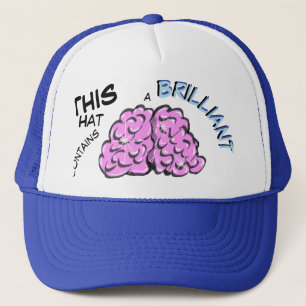Casquette Brillant Cust Cerveau. Chapeau de camion texte