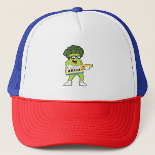 Casquette Broccoli Végétalien à la Musique avec Guitare