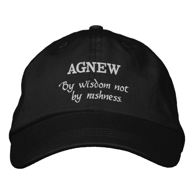 Casquette brodé Agnew Clan Motto (Devant)