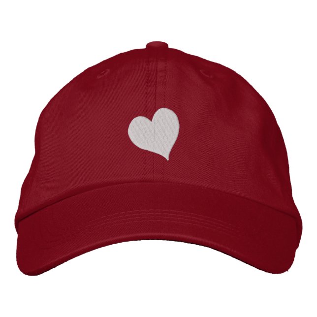 Casquette brodé au coeur minuscule (Devant)