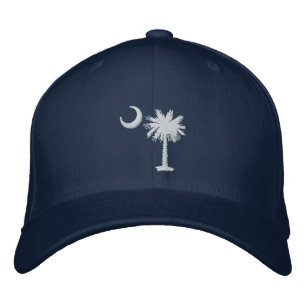 Casquette brodé blanc Palmetto Moon
