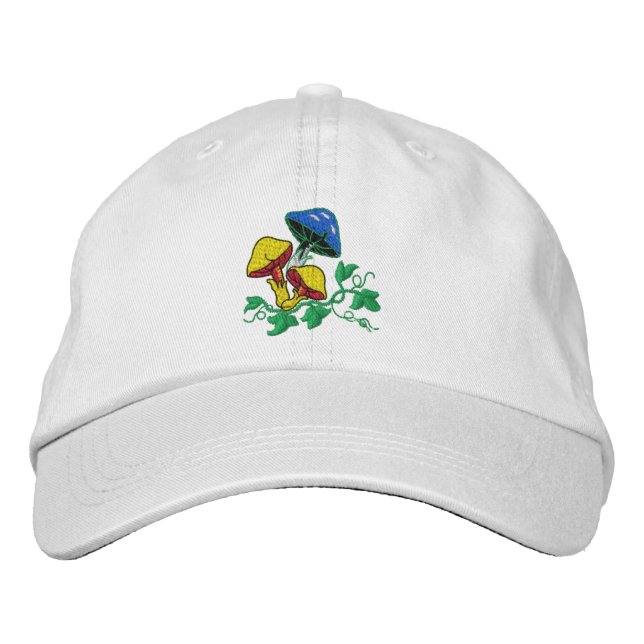 Casquette brodé de champignons sauvages (Devant)