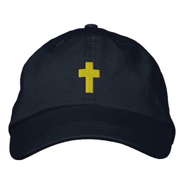 Casquette brodé de la croix chrétienne (Devant)