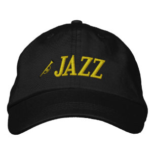 Casquette brodé de la musique de jazz