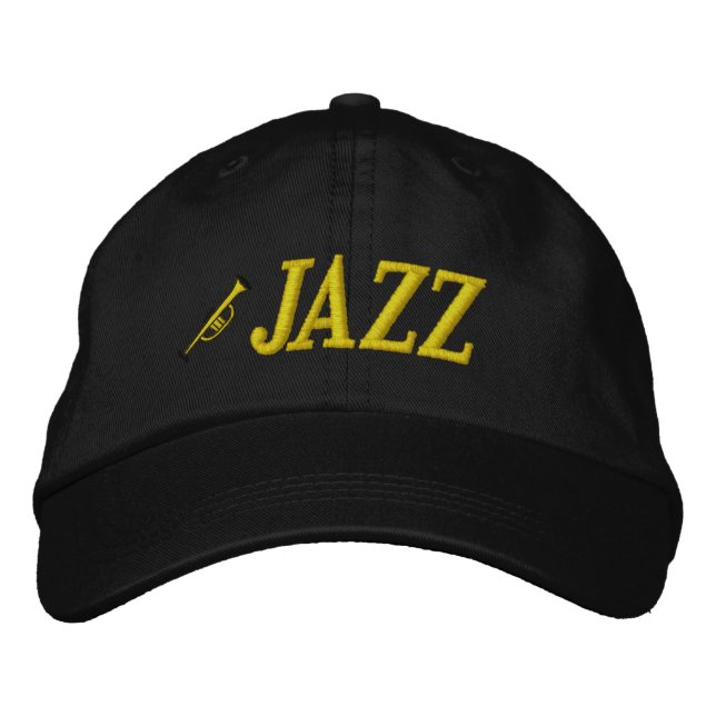 Casquette brodé de la musique de jazz (Devant)