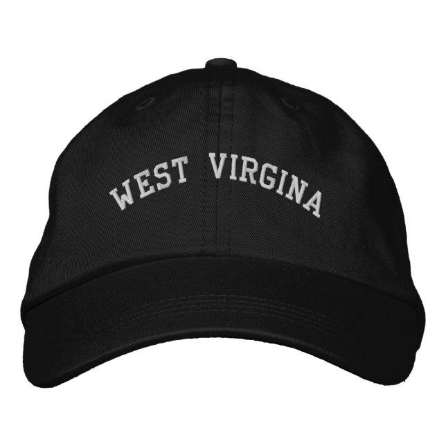 Casquette brodé de Virginie-Occidentale Pierre noi (Devant)