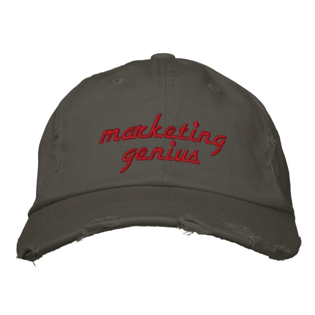 Casquette brodé du génie marketing (Devant)