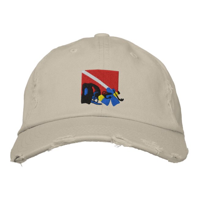 CASQUETTE brodé du plongeur SCUBA (Devant)