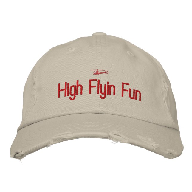 Casquette brodé par hélicoptère (Devant)