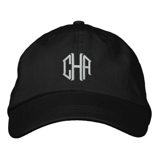 Casquette brodé personnalisé avec votre monogramme (Devant)