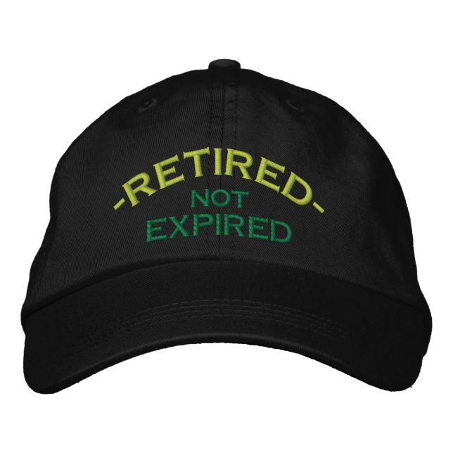 Casquette Brodé Retraité Non Expiré (Devant)