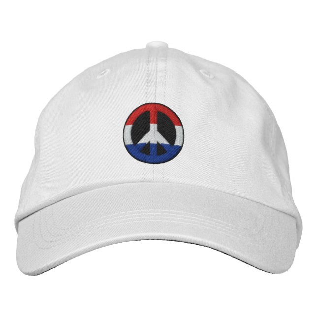 Casquette brodé rouge blanc et bleu (Devant)