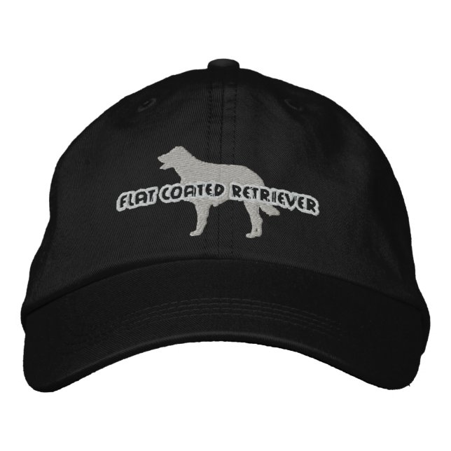 Casquette brodé Silhouette Plat Retriever (Devant)
