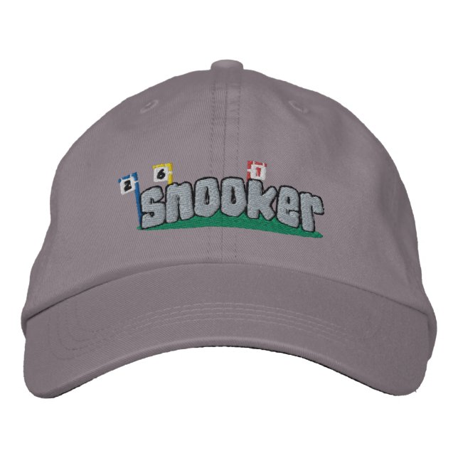 Casquette brodé Snooker (texte argenté) (Devant)