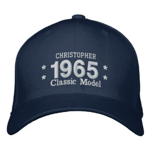 Casquette Brodée 1965 ou toute année 50e anniversaire A4Q BLEU et B