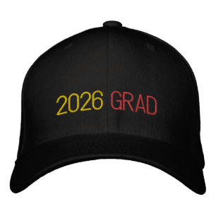Casquette Brodée 2026 GRAD Monogrammes INITIALES École Couleurs amu