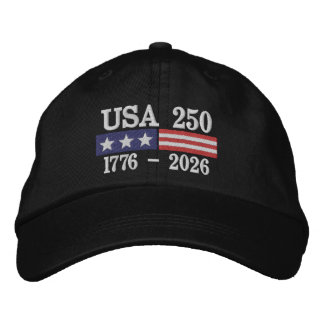 Casquette Brodée 250 Ans d'Indépendance 4 juillet Anniversaire 