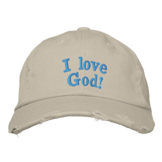 Casquette Brodée 2. J'aime Dieu !