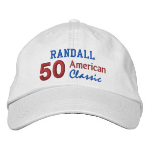 Casquette Brodée 50e anniversaire AMERICAN CLASSIC Rouge Blanc Bleu