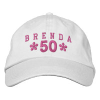 50e Anniversaire Personnalisé PINK Broderie H50C