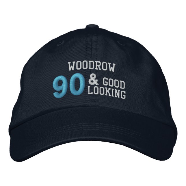 Casquette Brodée 90 Anniversaire BLEUE BLEUE C02 (Devant)