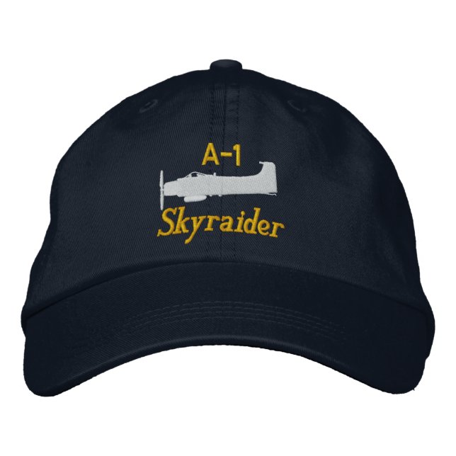 Casquette Brodée A-1 Skyraider (couleur claire uniquement) (Devant)