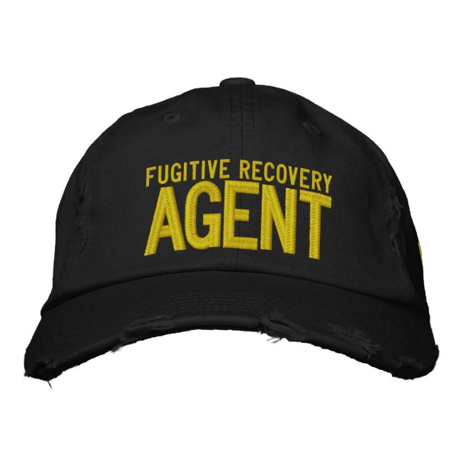 CASQUETTE BRODÉE AGENT DE RÉCUPÉRATION FUGITIVE (Devant)