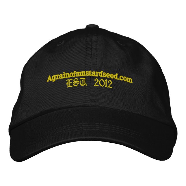 Casquette Brodée Agrainofmustardseed.com EST 2012 (Devant)