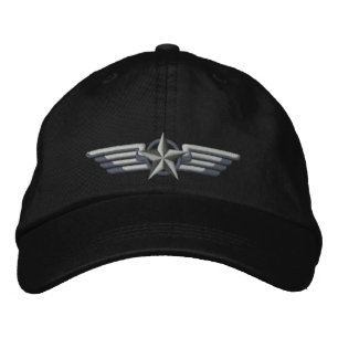 Casquette Brodée Ailes de pilote d'insigne d'étoile brodées par