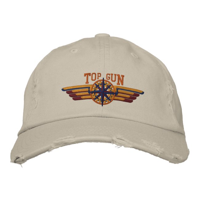 Casquette Brodée Ailes pilotes de la boussole américaine (Devant)
