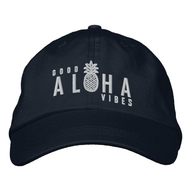 Casquette Brodée Aloha Good Vibes (Devant)
