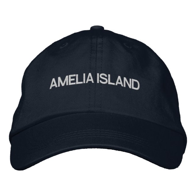 Casquette Brodée Amelia Island Embroidered Florida Baseball Hat (Devant)