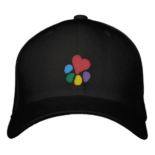 Casquette Brodée Amoureux des animaux_Paw_Coeur (w/ points saillant
