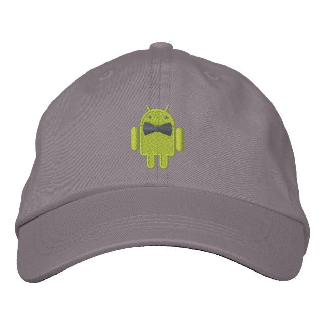 Casquette Brodée Android Robot Formal Gala Bowtie Broderie (Devant)