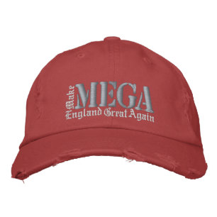 Casquette Brodée Angleterre Grande encore MEGA Common Law Rouge vio