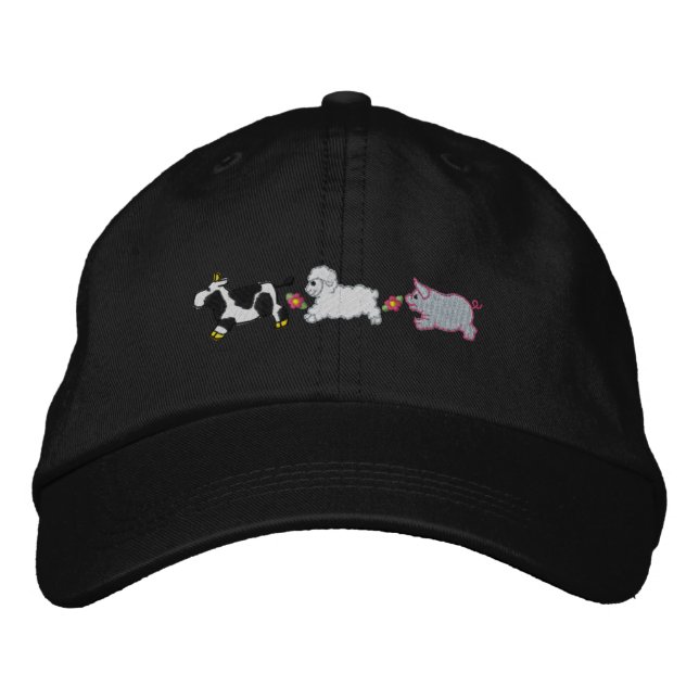 Casquette Brodée Animaux de ferme (Devant)