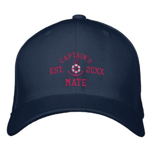 Casquette Brodée Année de coutume de Mate Pink Lifesaver Anchor de