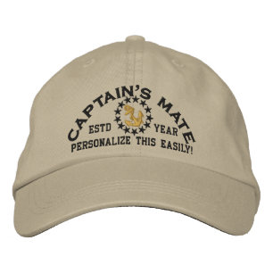 Casquette Brodée ANNÉE personnalisable et Noms de l'Eat du Capitain