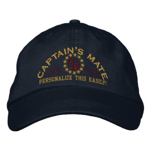 Casquette Brodée ANNÉE personnalisable et Noms de l'Eat du Capitain