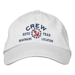 Casquette Brodée ANNÉE personnalisable et noms équipage Yacht drape