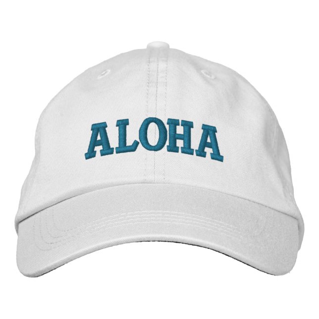 Casquette Brodée Aqua Aloha (Devant)