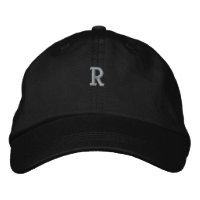 Casquette brodée au logo lettre R Monogramme