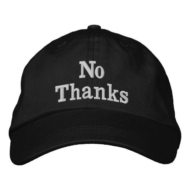 Casquette Brodée Aucun Merci Réponse Don pour Papa Maman Funny Noël (Devant)