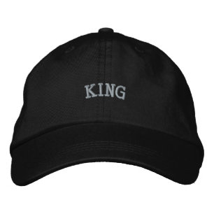 Casquette brodée avec texte KING de couleur noire