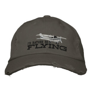 Casquette Brodée Avion classique Cessna Je préfère voler