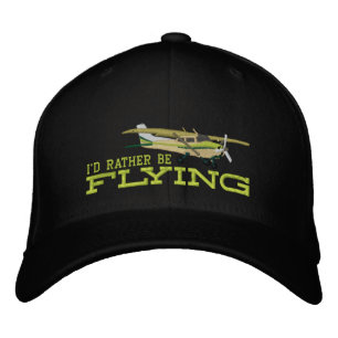 Casquette Brodée Avion classique Cessna Je préfère voler