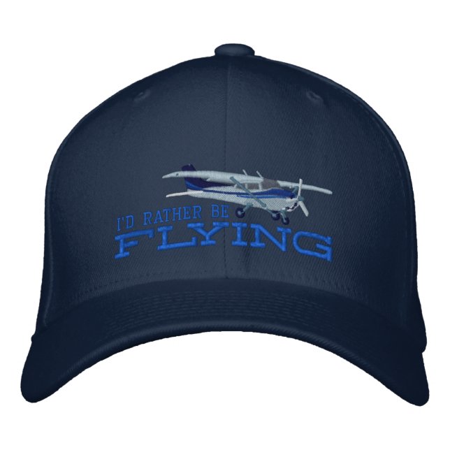 Casquette Brodée Avions Cessna classique que je piloterais plutôt (Devant)
