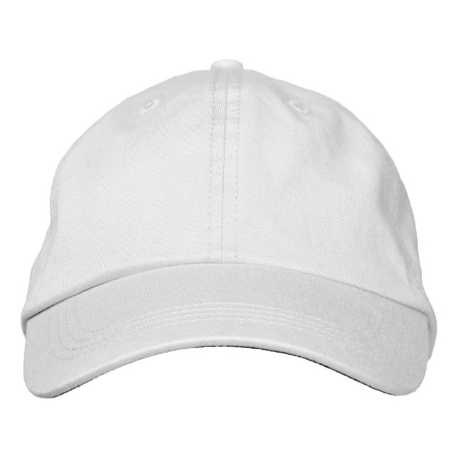 Casquette Brodée Basic Adjustable White Cap  (Devant)