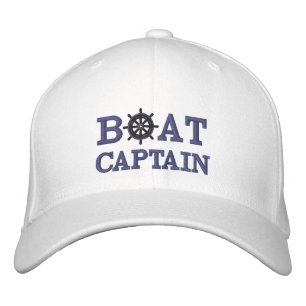 Casquette Brodée Bateau nautique capitaine Custom