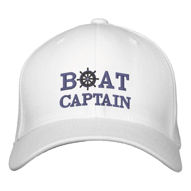 Casquette Brodée Bateau nautique capitaine Custom (Devant)